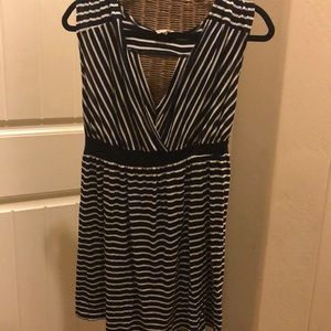Women’s dress black and white stripes
